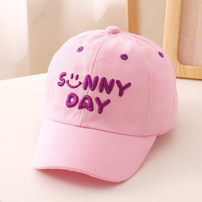 Cotton Embroidered Letter Children's Baseball Caps