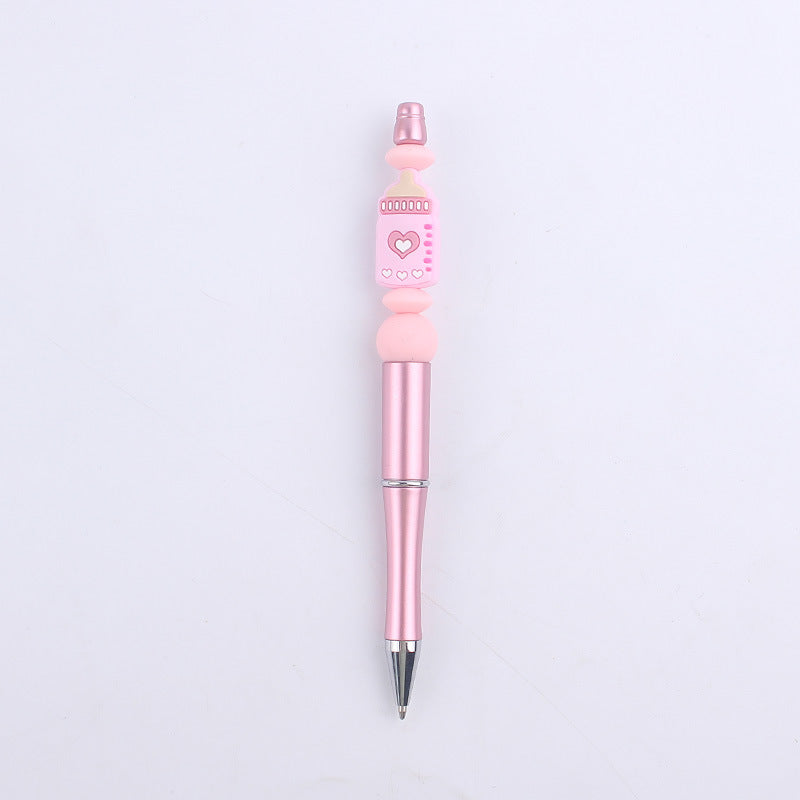 Cartoon Baby Bottle Silicone DIY Bead Pen