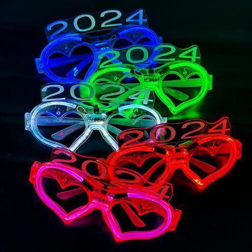 LED Cool Light Square Louver Love Glasses
