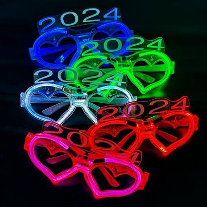 LED Cool Light Square Louver Love Glasses