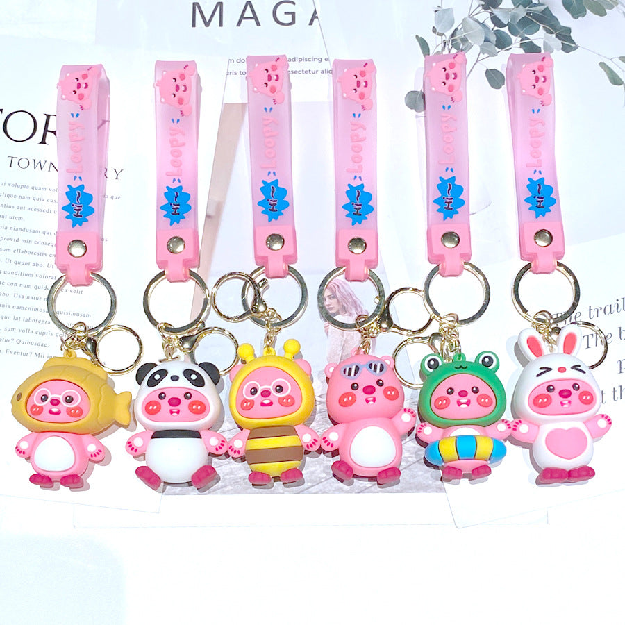 Cartoon Keychains School Bag Pendant Creative Keychain