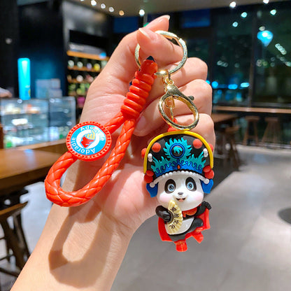 Cartoon Cute Panda PVC Soft Silicone Creative Keychain