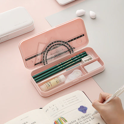 PP Macaron Pencil Box Learning Stationery Storage Matte Pencil Box
