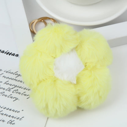 Flower Ball Plush Small Flower Keychain