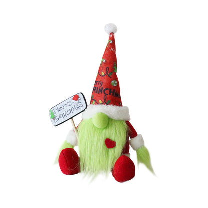 Christmas Sequins with Lights and Faceless Doll Ornaments
