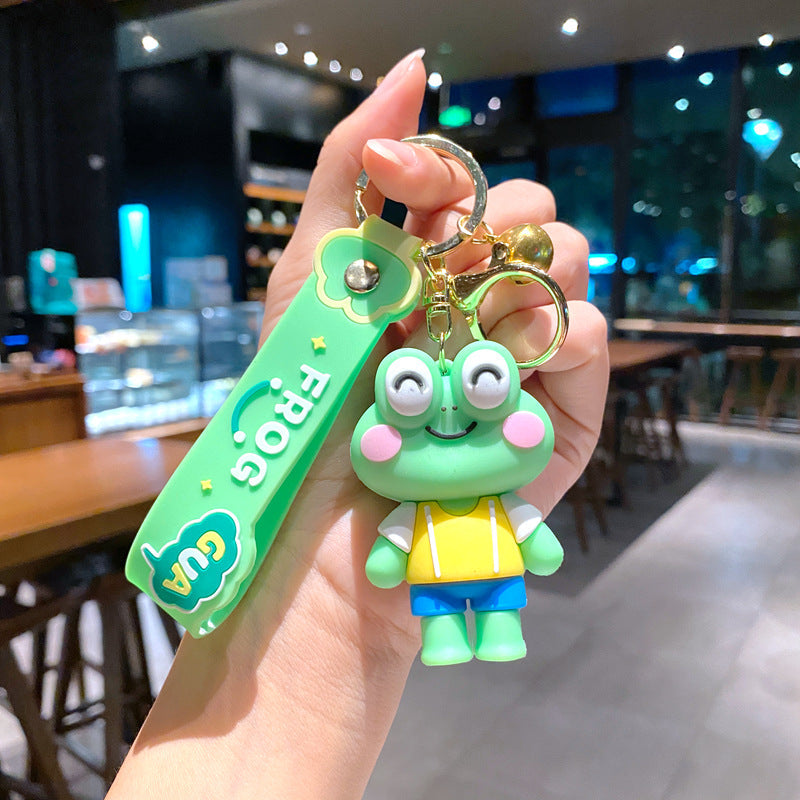 Cartoon Frog PVC Soft Glue Keychain Creative Keychain
