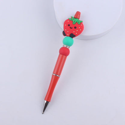 Cartoon Fruit Silicone Color Plastic Beadable Pens