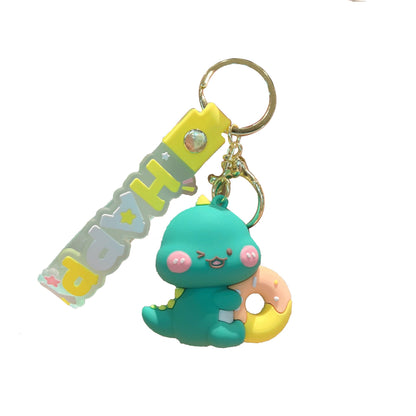 Cartoon Cute Dinosaur Silicone Keychain