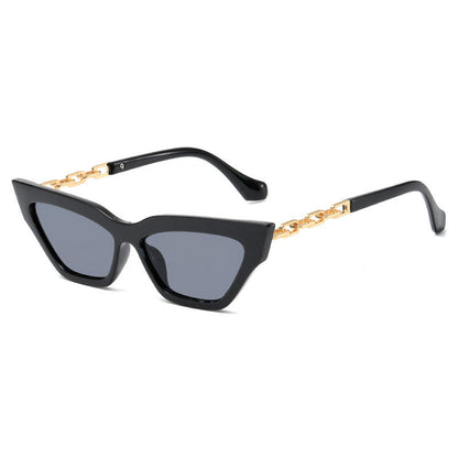 Fashion Universal Sunglasses Personality Versatile Street Shooting Female Small Face Temperament Chain Foot Sunglasses Wholesale