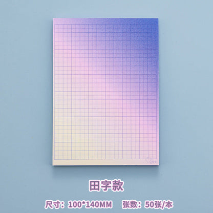 Purple Gradient Peelable Non-Adhesive Paper Memo Pad