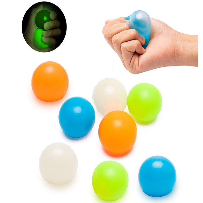 Wholesale TPR Luminous Sticky Target Ball Sticky Wall Ball Decompression Vent Ball
