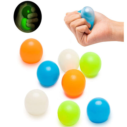Wholesale TPR Luminous Sticky Target Ball Sticky Wall Ball Decompression Vent Ball