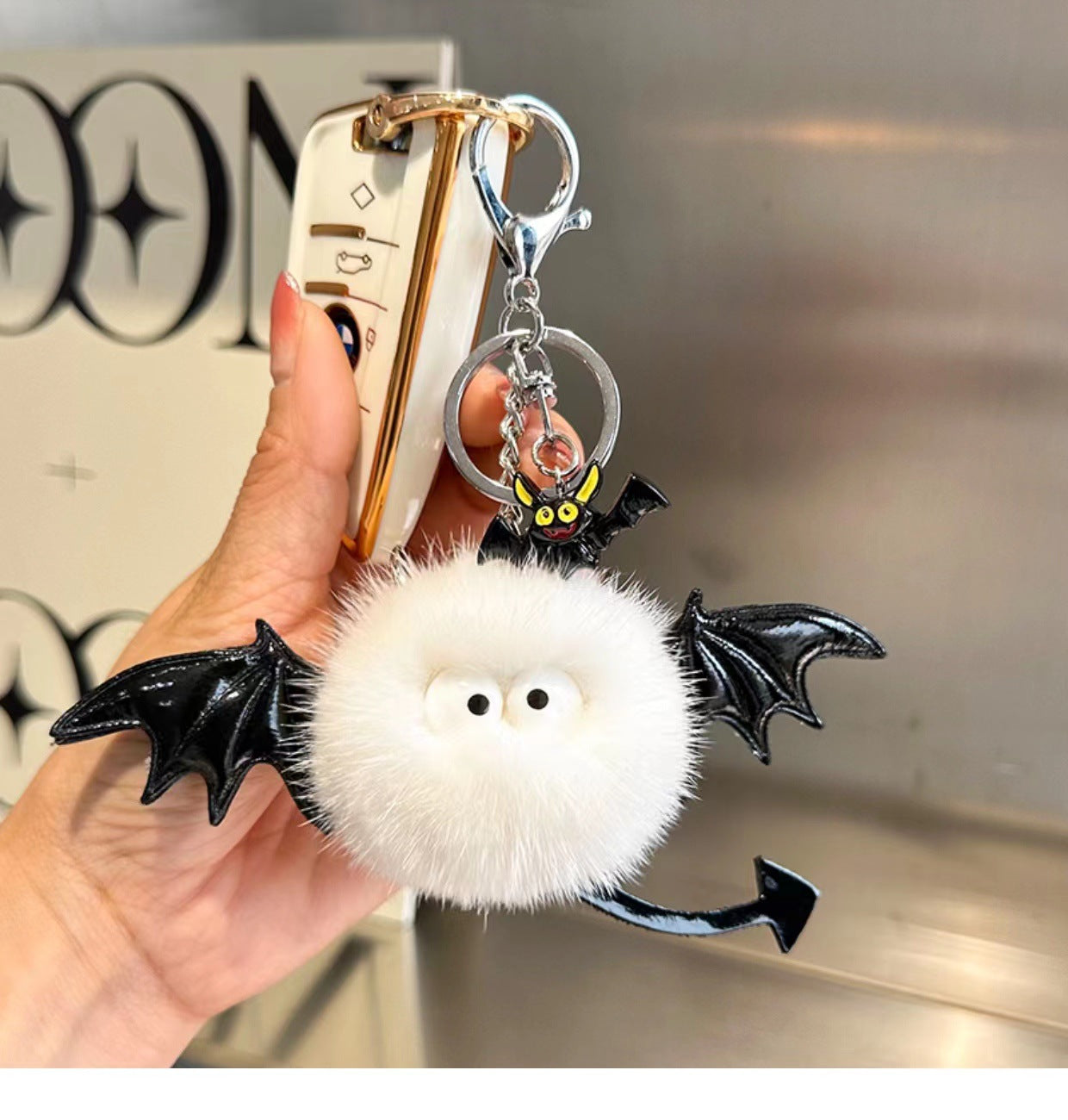 Little Devil Plush Pom Keychain