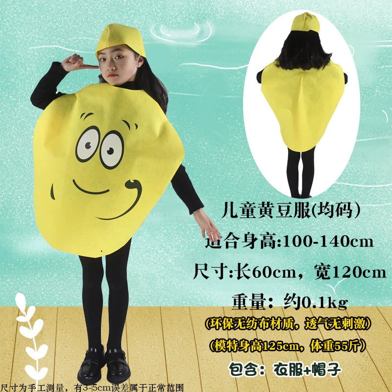 Children's Fruit and Vegetable Costume Environmental-Friendly