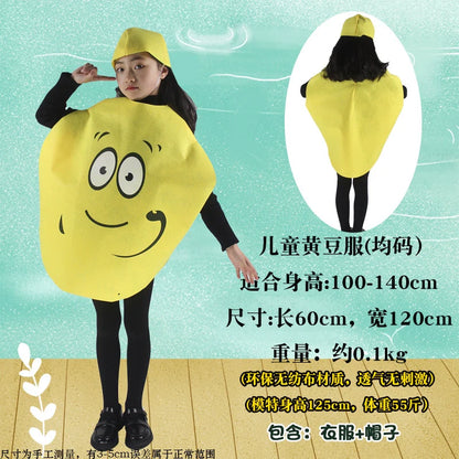 Children's Fruit and Vegetable Costume Environmental-Friendly