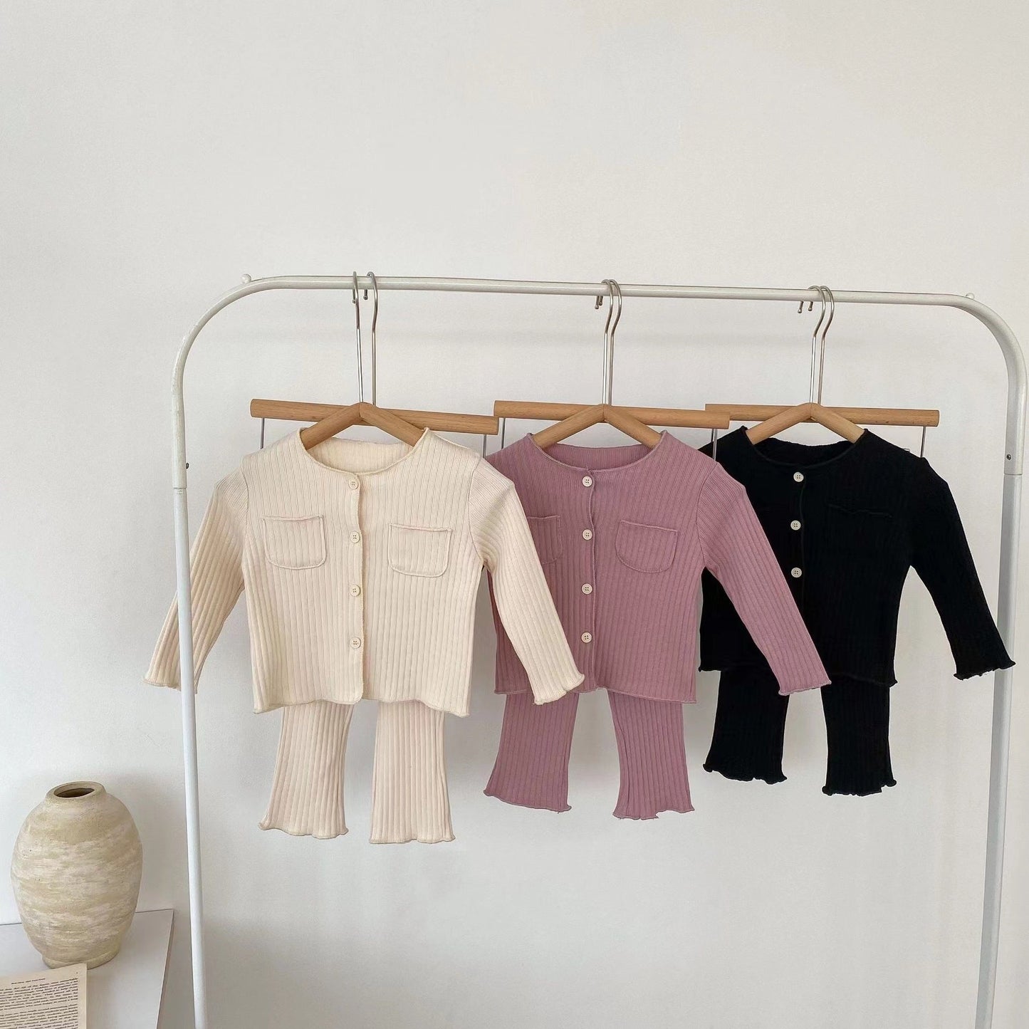 Wholesale Cotton Children's Tops Two Piece Set