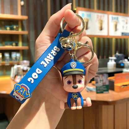 Cartoon Cute Puppy PVC Soft Silicone Creative Keychain