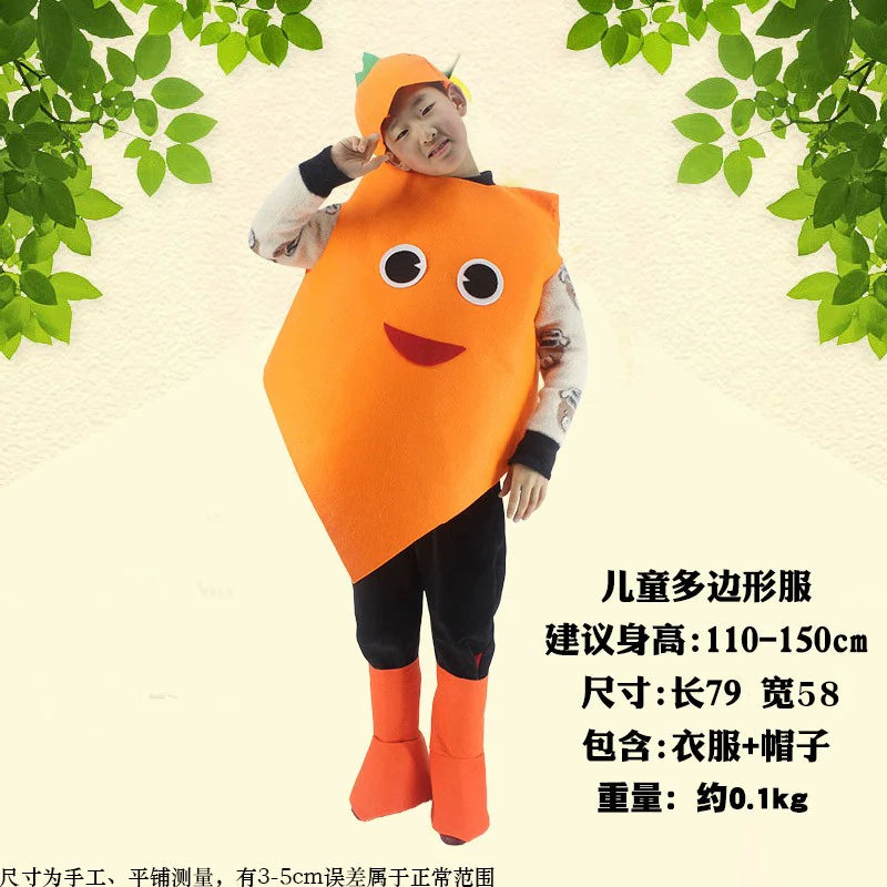 Children's Fruit and Vegetable Costume Environmental-Friendly