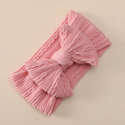 Wholesale Bow Knot High Stretch Nylon Jacquard Baby Headband