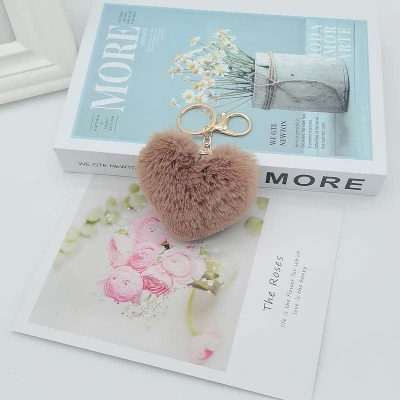 Imitation Lazy Rabbit Fur Love Fur Ball Key