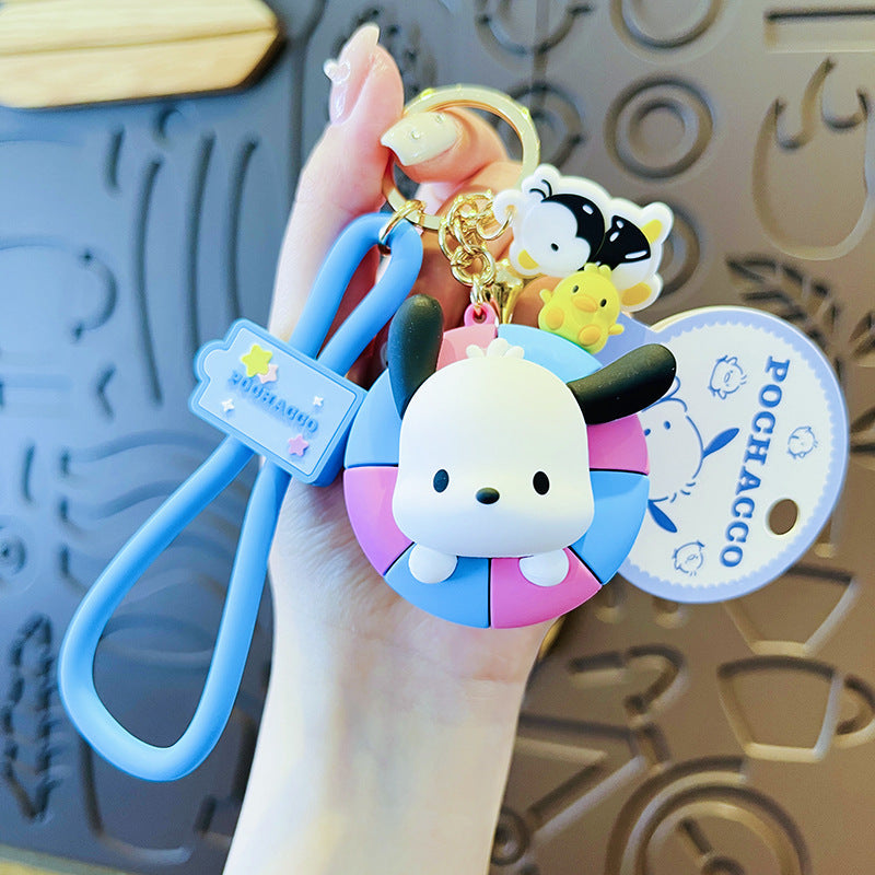 Big Ears PVC Soft Glue Puppy Keychain Creative Keychain