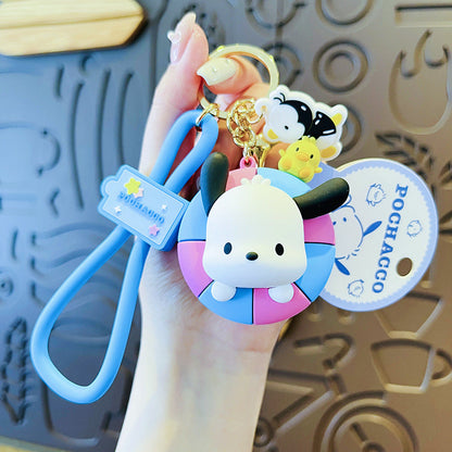 Big Ears PVC Soft Glue Puppy Keychain Creative Keychain