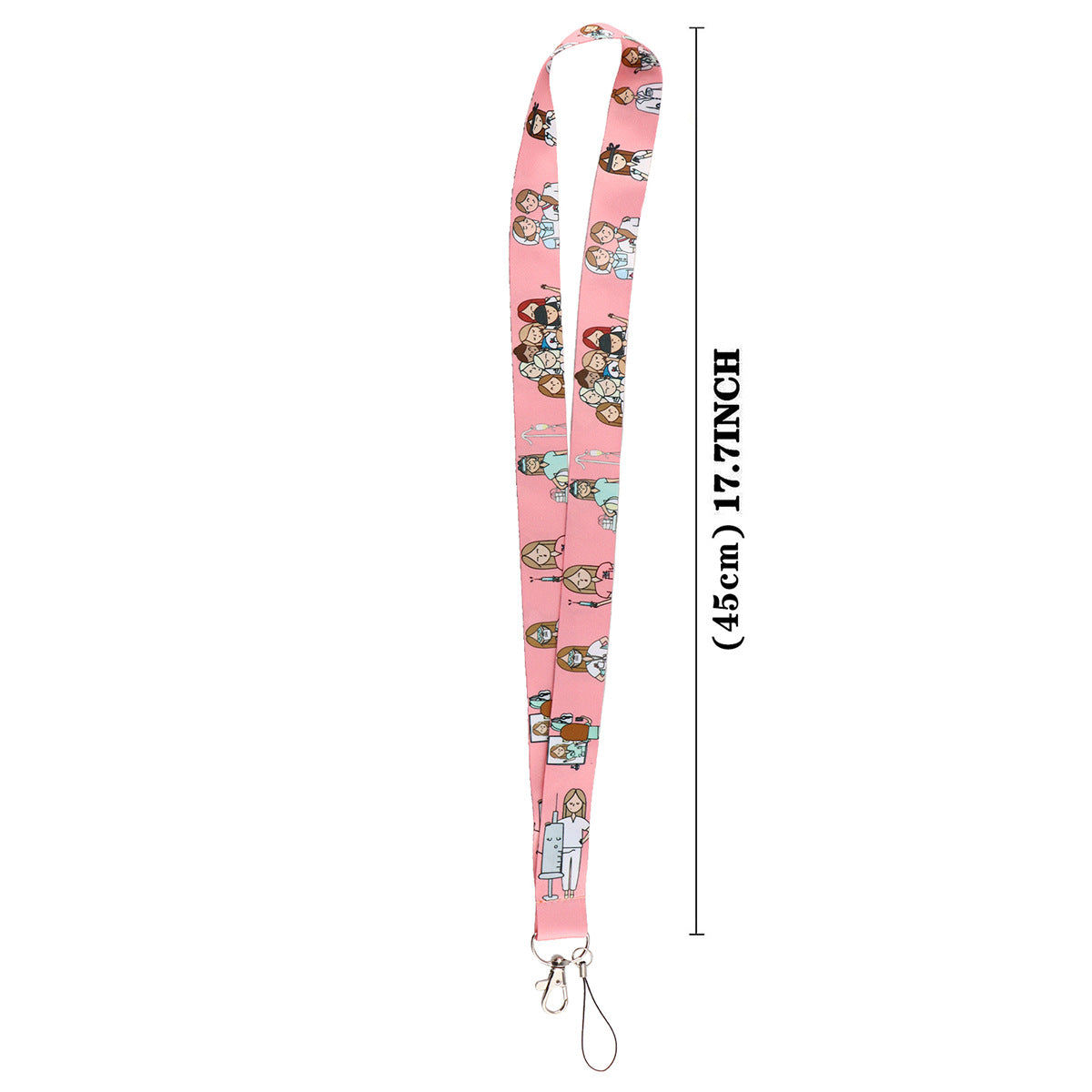 Medical card holder webbing mobile phone lanyard keychain