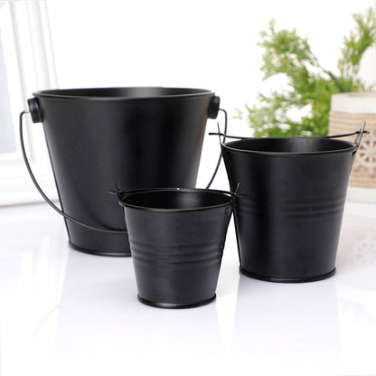 Home Decoration Metal Crafts Mini Iron Bucket Ornaments