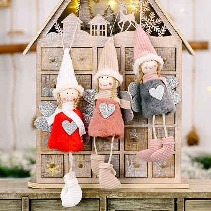 Christmas Decoration New Plush Love Angel Pendant Small