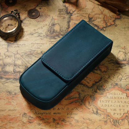 Genuine Leather Handmade Magnetic Drawer Pen Bag