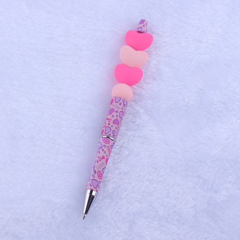 Beaded Pens Valentine's Day Love Silicone Handmade Beaded