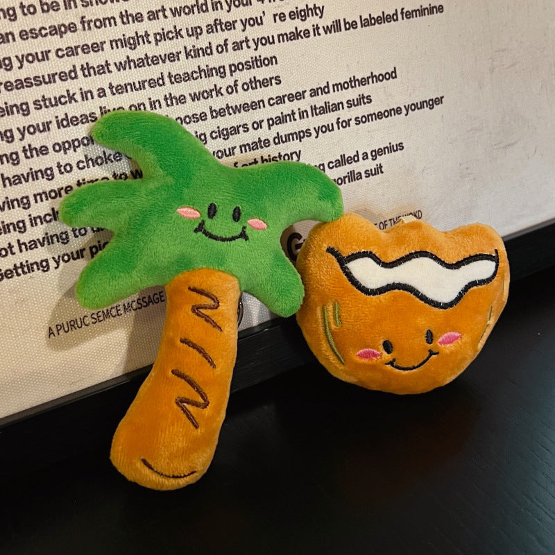 Coconut Tree Doll Doll Cartoon Plush Keychain
