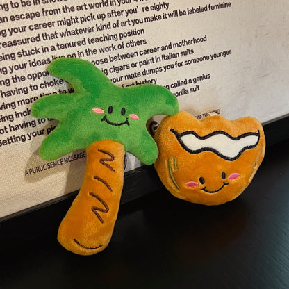 Coconut Tree Doll Doll Cartoon Plush Keychain