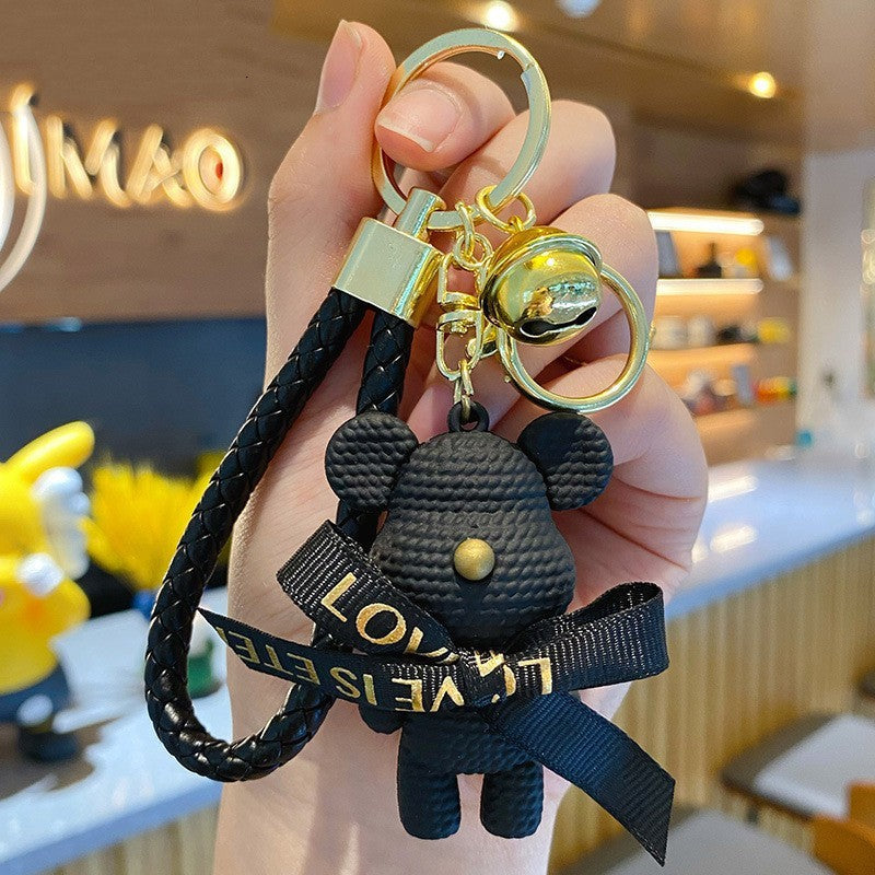 Bow Bear PVC Soft Keychain Cute Keychain