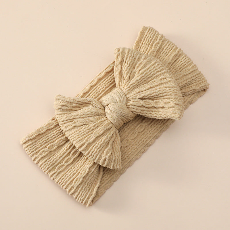 Wholesale Bow Knot High Stretch Nylon Jacquard Baby Headband