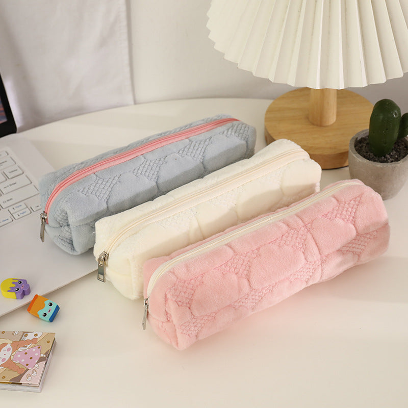 Short Plush Cloud Pencil Case