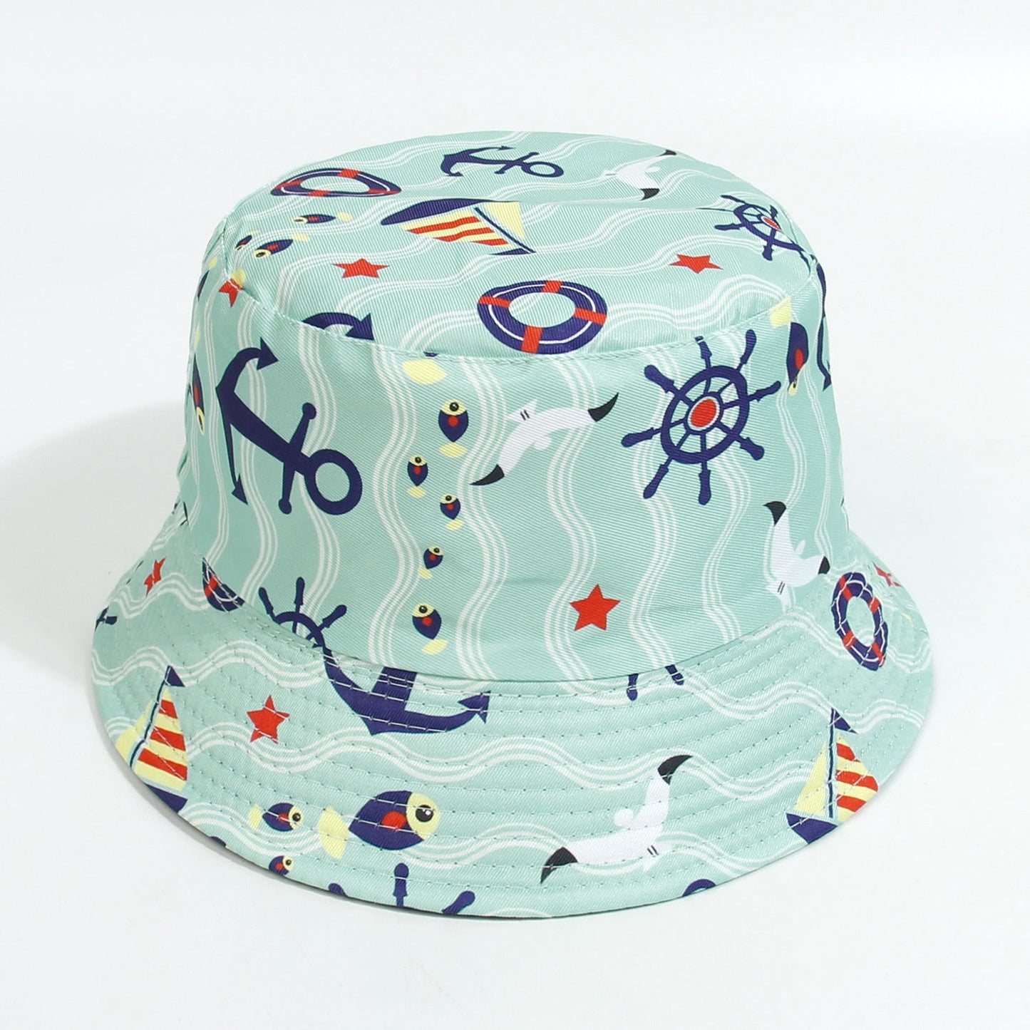 Cotton Polyester Cartoon Rainbow Kids Bucket Hat
