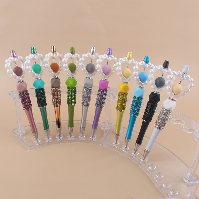 Beaded Pens Love Beaded Silicone Water Diamond Beaded