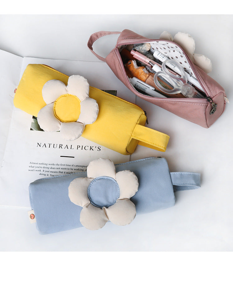 Flower Canvas Pencil Case
