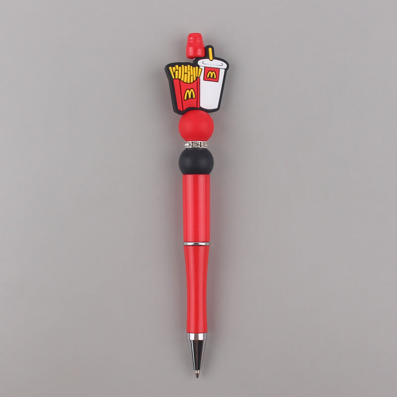 DIY Beaded Pen Cartoon Animal Silicone Color Plastic