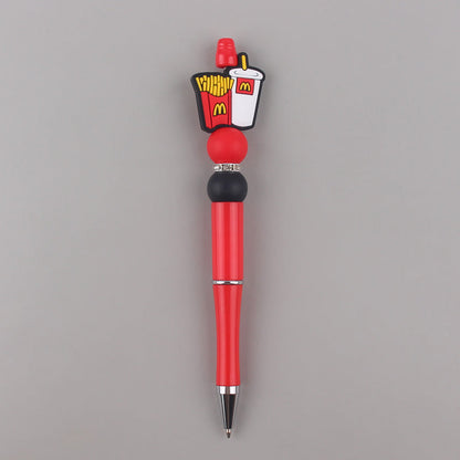 DIY Beaded Pen Cartoon Animal Silicone Color Plastic