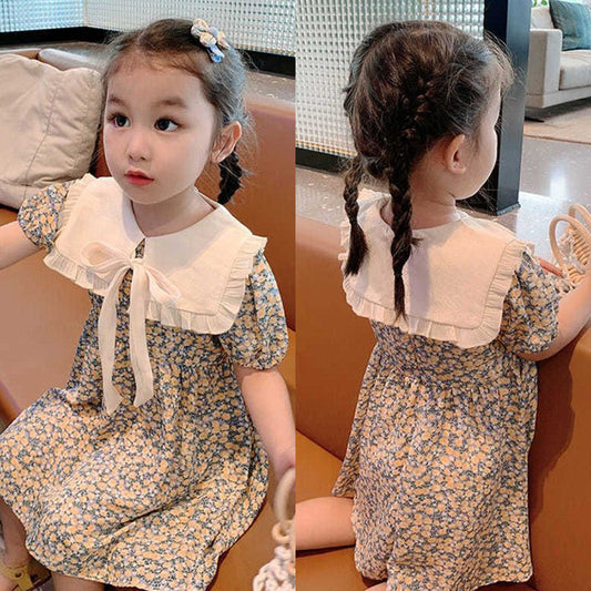 Wholesale 2023 Girls Summer Floral Dresses Parent-child Dresses