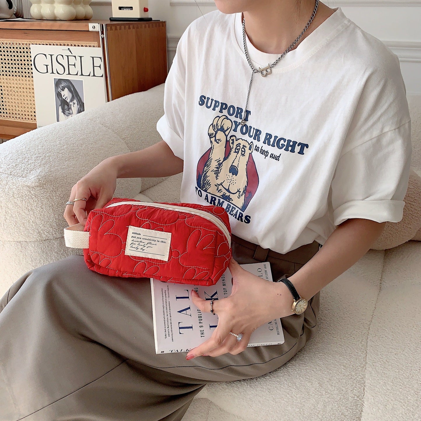 Rabbit Polyester Pen Bags