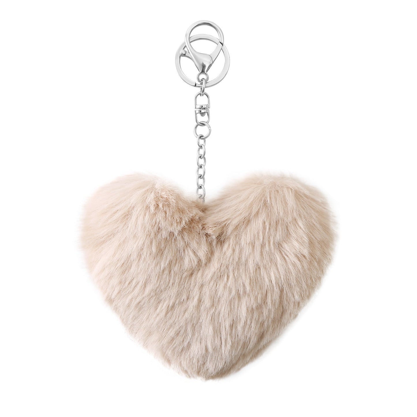 Love Hair Ball Tassel Keychain Women Bag Pendant