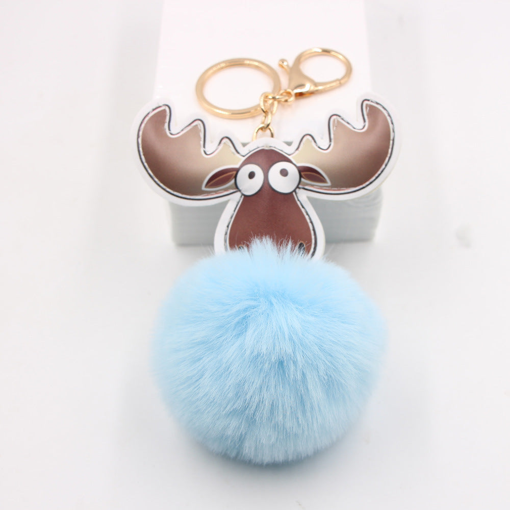 Old Goat Hair Ball Alloy Keychain