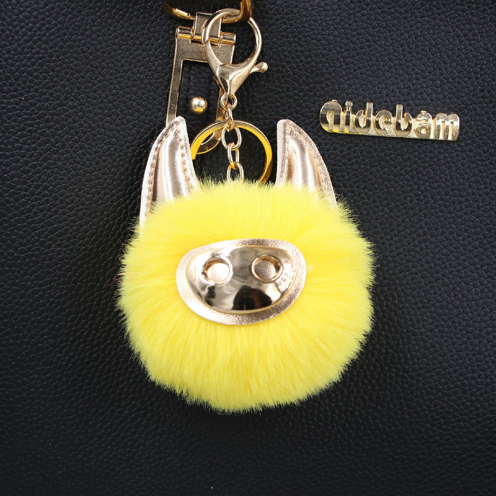 Shiny Cute Pig Plush Ball Bag Accessories Pendant