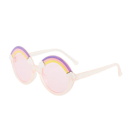 PC Kids Rainbow Cute Round Frame Sunglasses