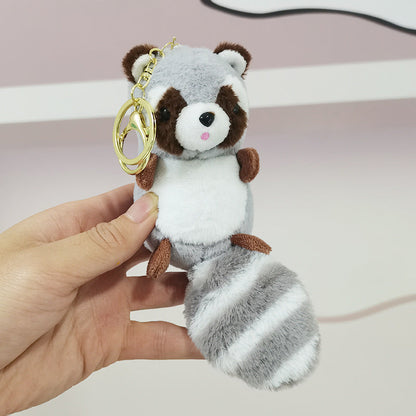 Raccoon Plush Doll Keychain