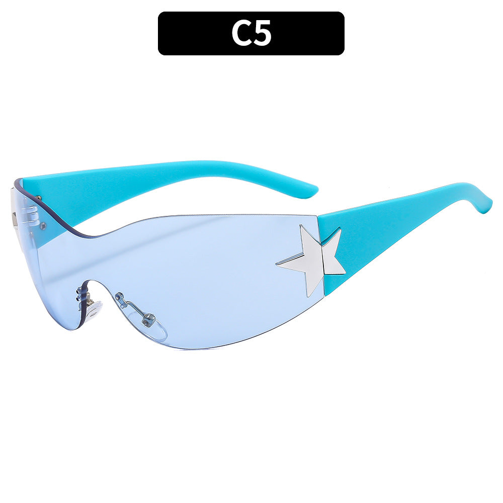 Children's Y2K Five-pointed Star Decoration PC Sunglasses