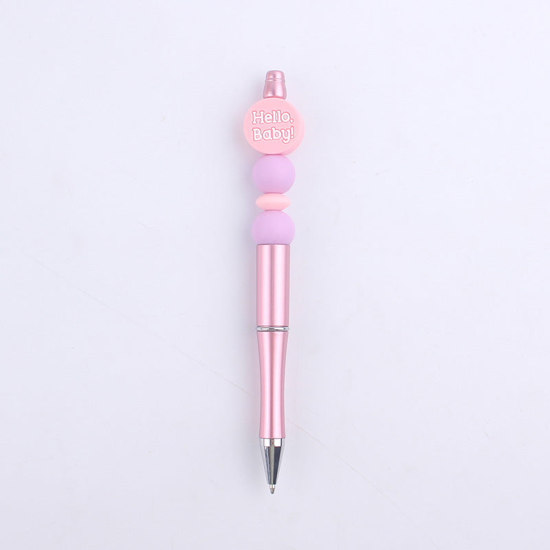Cartoon Baby Round Silicone DIY Bead Pen